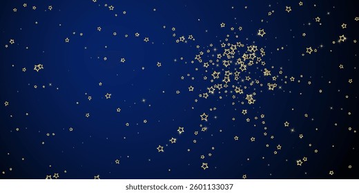 Christmas stars vector overlay.  Magic stars luxury sparkling confetti. Christmas spirit. Festive stars vector illustration on dark blue background.