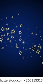 Christmas stars vector overlay.  Magic stars luxury sparkling confetti. Christmas spirit. Festive stars vector illustration on dark blue background.