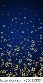Christmas stars vector overlay.  Magic stars luxury sparkling confetti. Christmas spirit. Festive stars vector illustration on dark blue background.