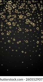 Christmas stars vector overlay.  Magic stars luxury sparkling confetti. Christmas spirit. Festive stars vector illustration on black background.