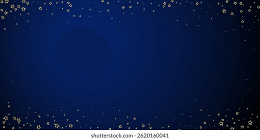 Christmas stars vector overlay.  Magic stars luxury sparkling confetti. Christmas spirit. Festive stars vector illustration on dark blue background.