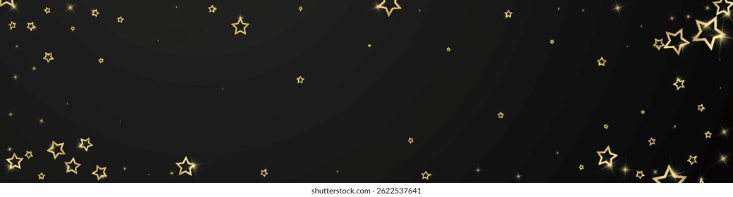 Christmas stars vector overlay.  Magic stars luxury sparkling confetti. Christmas spirit. Festive stars vector illustration on black background.
