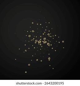 Christmas stars vector overlay.  Magic stars luxury sparkling confetti. Christmas spirit. Festive stars vector illustration on black background.