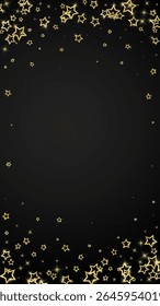 Christmas stars vector overlay.  Magic stars luxury sparkling confetti. Christmas spirit. Festive stars vector illustration on black background.