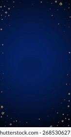 Superposición de Vector de estrellas de Navidad.  Las estrellas mágicas son confeti espumoso de lujo. Navidades espíritu. Ilustración vectorial de estrellas festivas sobre fondo azul oscuro.