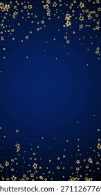 Christmas stars vector overlay. Magic stars luxury sparkling confetti. Christmas spirit. Festive stars vector illustration on dark blue background.