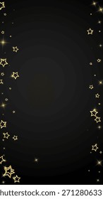Christmas stars vector overlay.  Magic stars luxury sparkling confetti. Christmas spirit. Festive stars vector illustration on black background.
