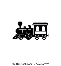 Christmas Steam Train Toy Solid Black