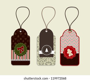 Christmas sticker concepts in editable vector format