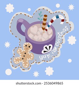 Christmas sticker, cute sticker for celebrating Christmas