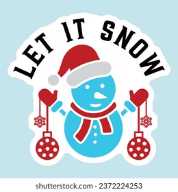 Christmas Sticker Design Merry Christmas Sticker Ho Ho Ho Sticker Winter Sticker Design