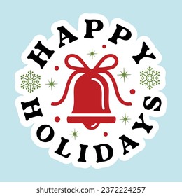 Christmas Sticker Design Merry Christmas Sticker Ho Ho Ho Sticker Winter Sticker Design