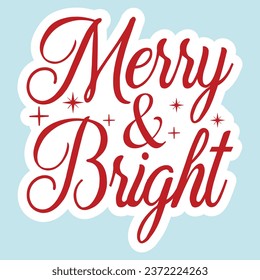 Christmas Sticker Design Merry Christmas Sticker Ho Ho Ho Sticker Winter Sticker Design