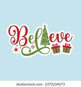 Christmas Sticker Design Merry Christmas Sticker Ho Ho Ho Sticker Winter Sticker Design