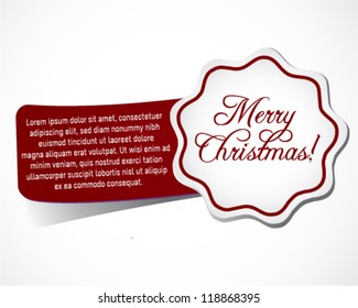 Christmas Sticker with Editable Text