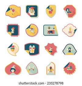 Christmas sticker flat banner background set,eps10