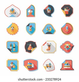 Christmas sticker flat banner background set,eps10
