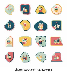 Christmas sticker flat banner background set,eps10