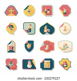 Christmas sticker flat banner background set,eps10