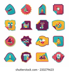 Christmas sticker flat banner background set,eps10
