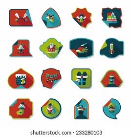 Christmas sticker flat banner background set,eps10