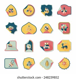 Christmas sticker flat banner background set,eps10