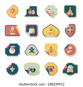 Christmas sticker flat banner background set,eps10
