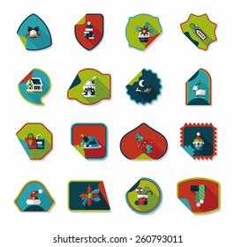 Christmas sticker flat banner background set,eps10