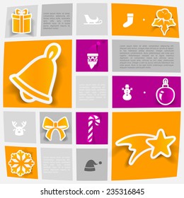 Christmas sticker infographic