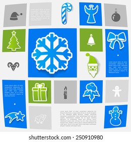 Christmas sticker infographic