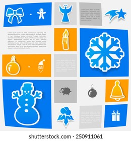 Christmas sticker infographic