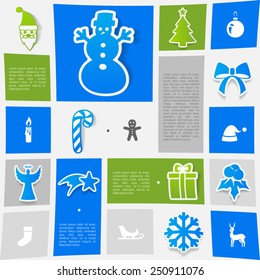 Christmas sticker infographic