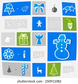 Christmas sticker infographic