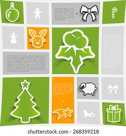 Christmas sticker infographic