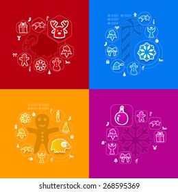 Christmas sticker infographic