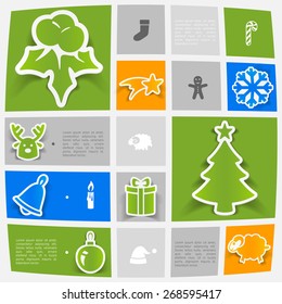 Christmas sticker infographic