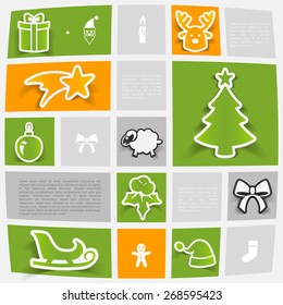 Christmas sticker infographic