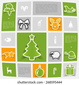 Christmas sticker infographic