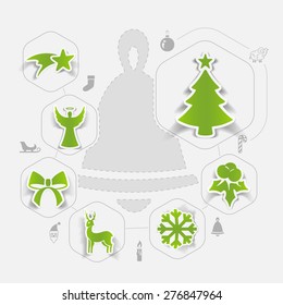Christmas sticker infographic