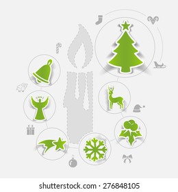 Christmas sticker infographic