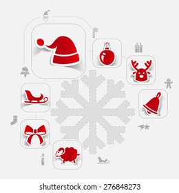 Christmas sticker infographic