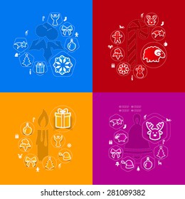 Christmas sticker infographic