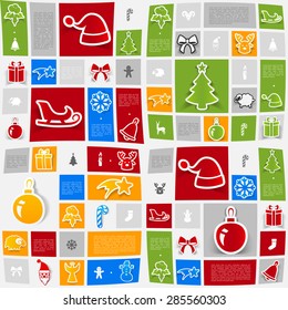Christmas sticker infographic