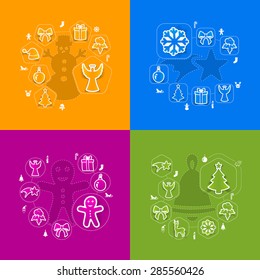 Christmas sticker infographic