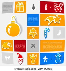Christmas sticker infographic