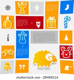 Christmas sticker infographic