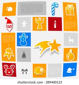 Christmas sticker infographic