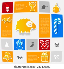 Christmas sticker infographic