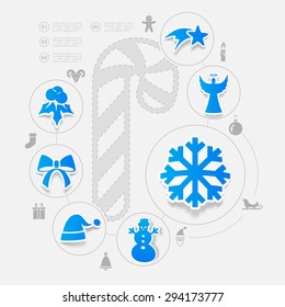 Christmas sticker infographic