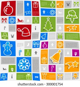 Christmas sticker infographic